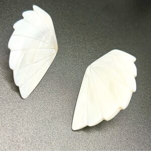 Mother-of-Pearl Angel’s Wings Earrings 1.75”